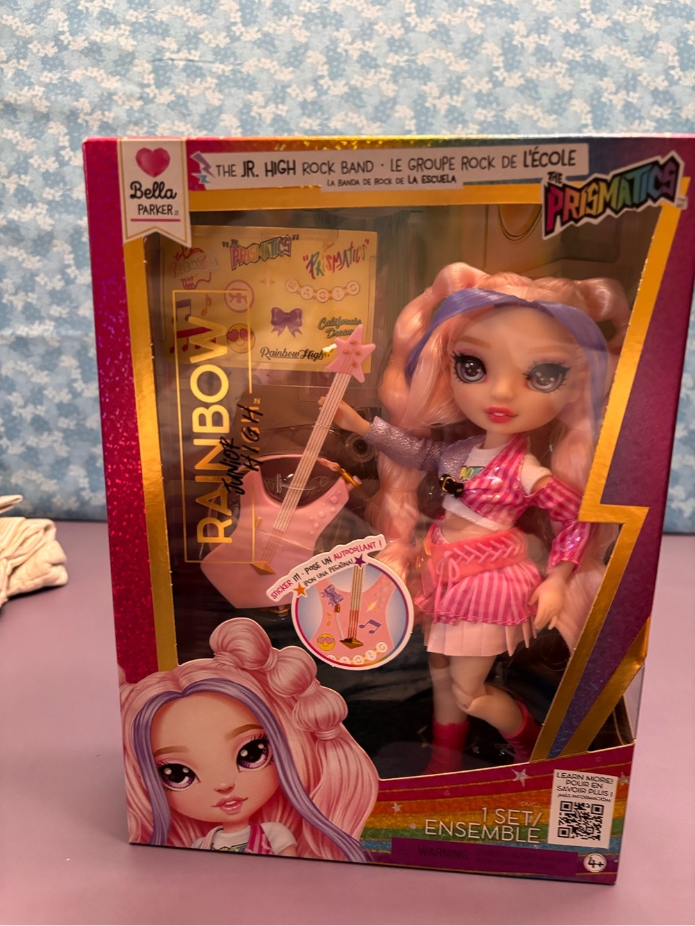 Rainbow High Prismatic Pink Doll Fashion & Guitar Set by Bella Parker